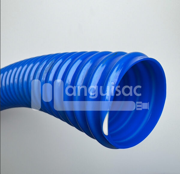 Manguera de pvc liviana corrugada azul succion y descarga de agua